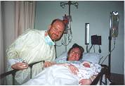 Proud Mom and Dad with Matthew in recovery
